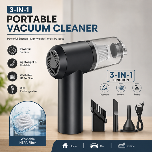 Portable 3-in-1 Vacuum Cleaner
